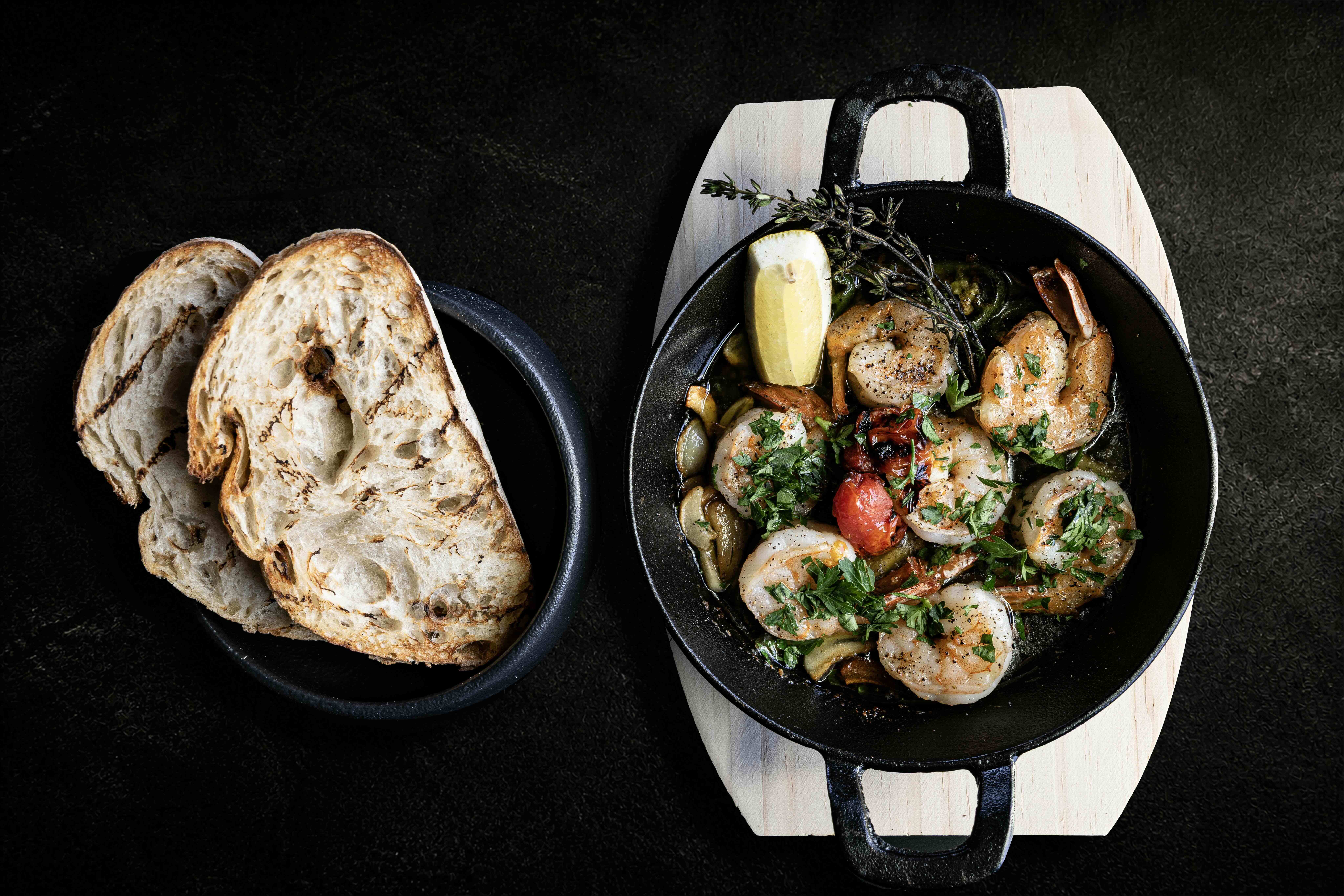 Bueno Gambas al Ajillo, image courtesy of SK Hospitality Group
