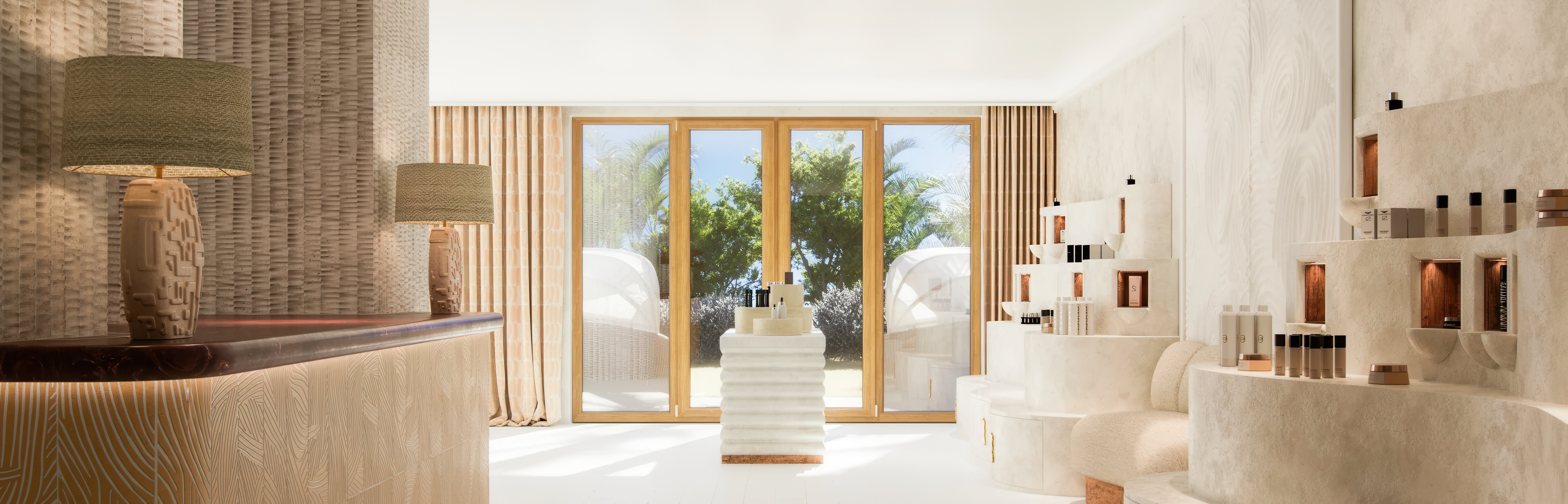 image of the Spa Reception, image courtesy of Mandarin Oriental Punta Negra