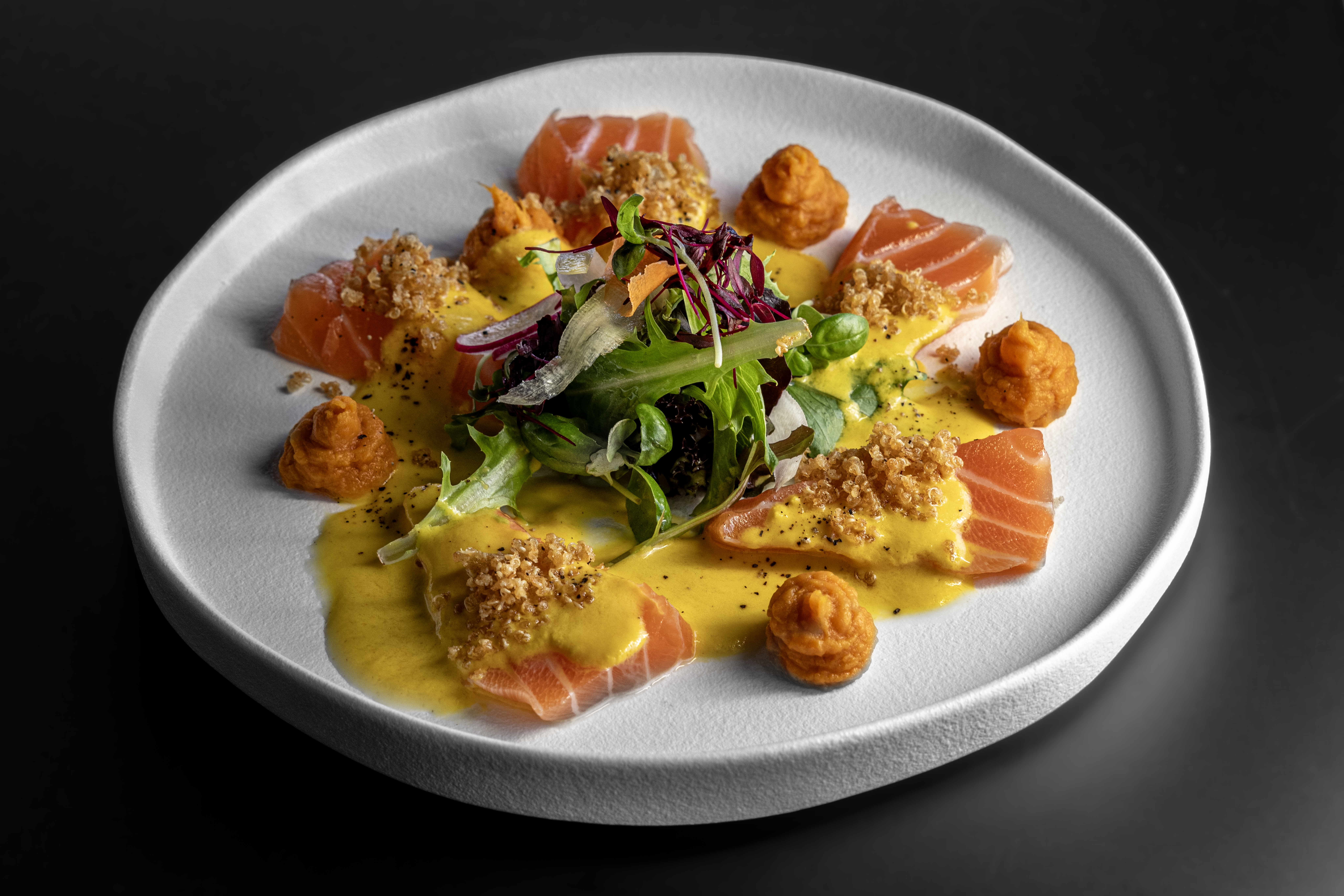 Bueno Tiradito de Salmón, image courtesy of SK Hospitality Group