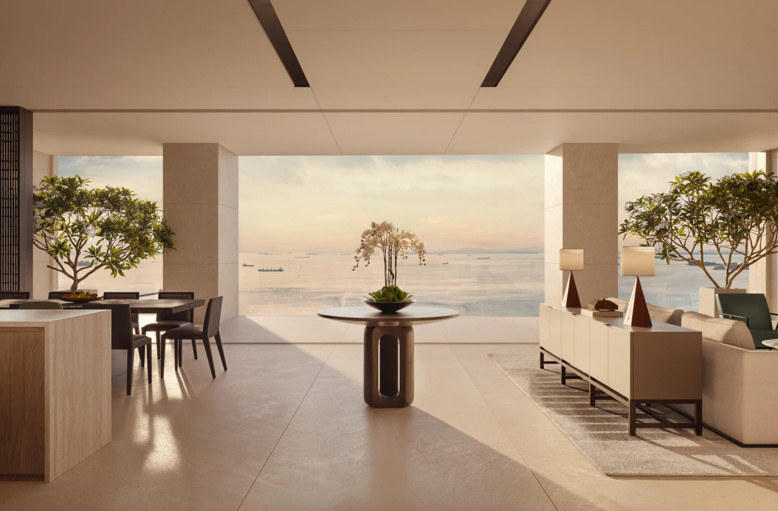 Rendering of Aman Residences Interior, courtesy of Aman