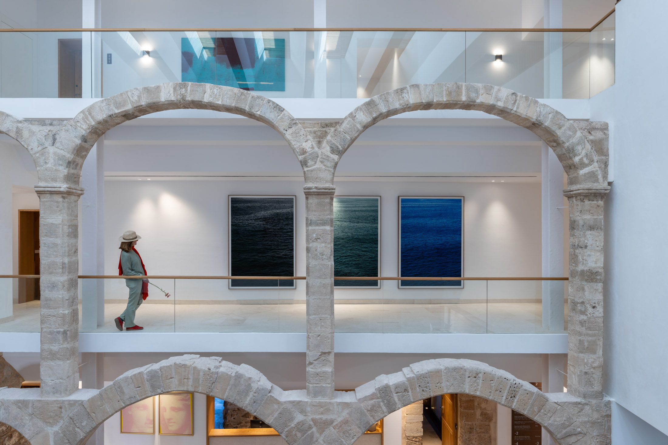 Interior Corridor, courtesy of Parador de Ibiza