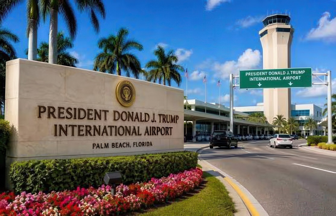 Palm Beach International Airport is now President Donald J. Trump International Airport