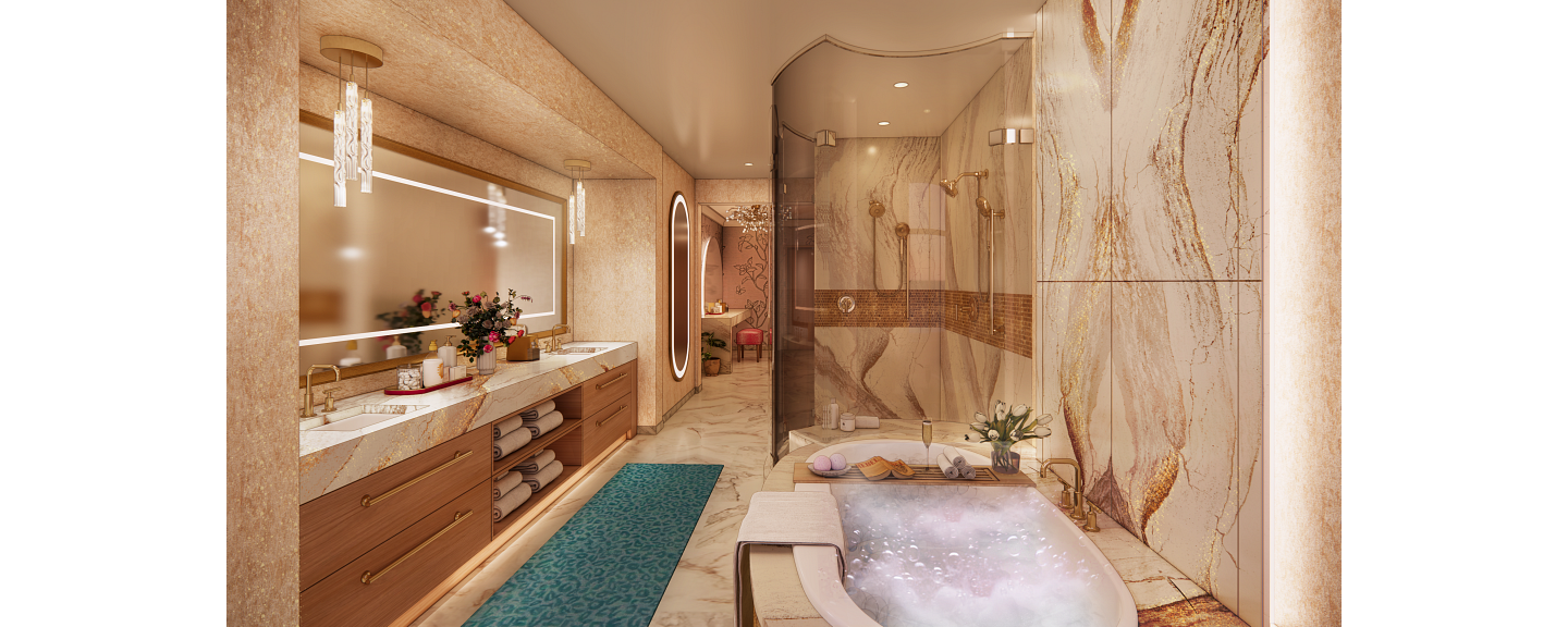 SongTeller Suite Bathroom, courtesy of Dolly Parton's Songteller Hotel
