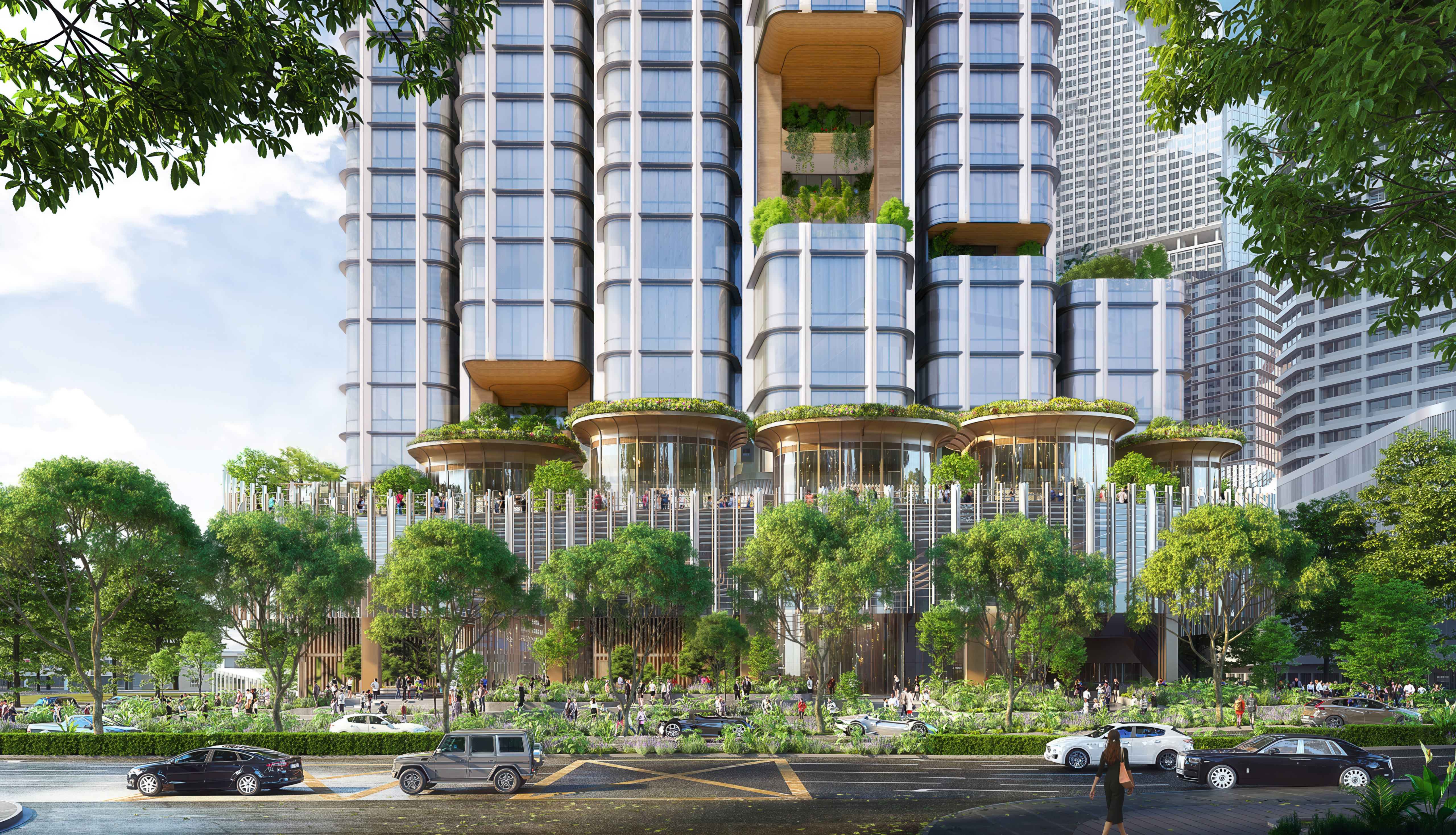 Rendering of Singapore Supertall, The Skywaters, courtesy of Perennial Holdings