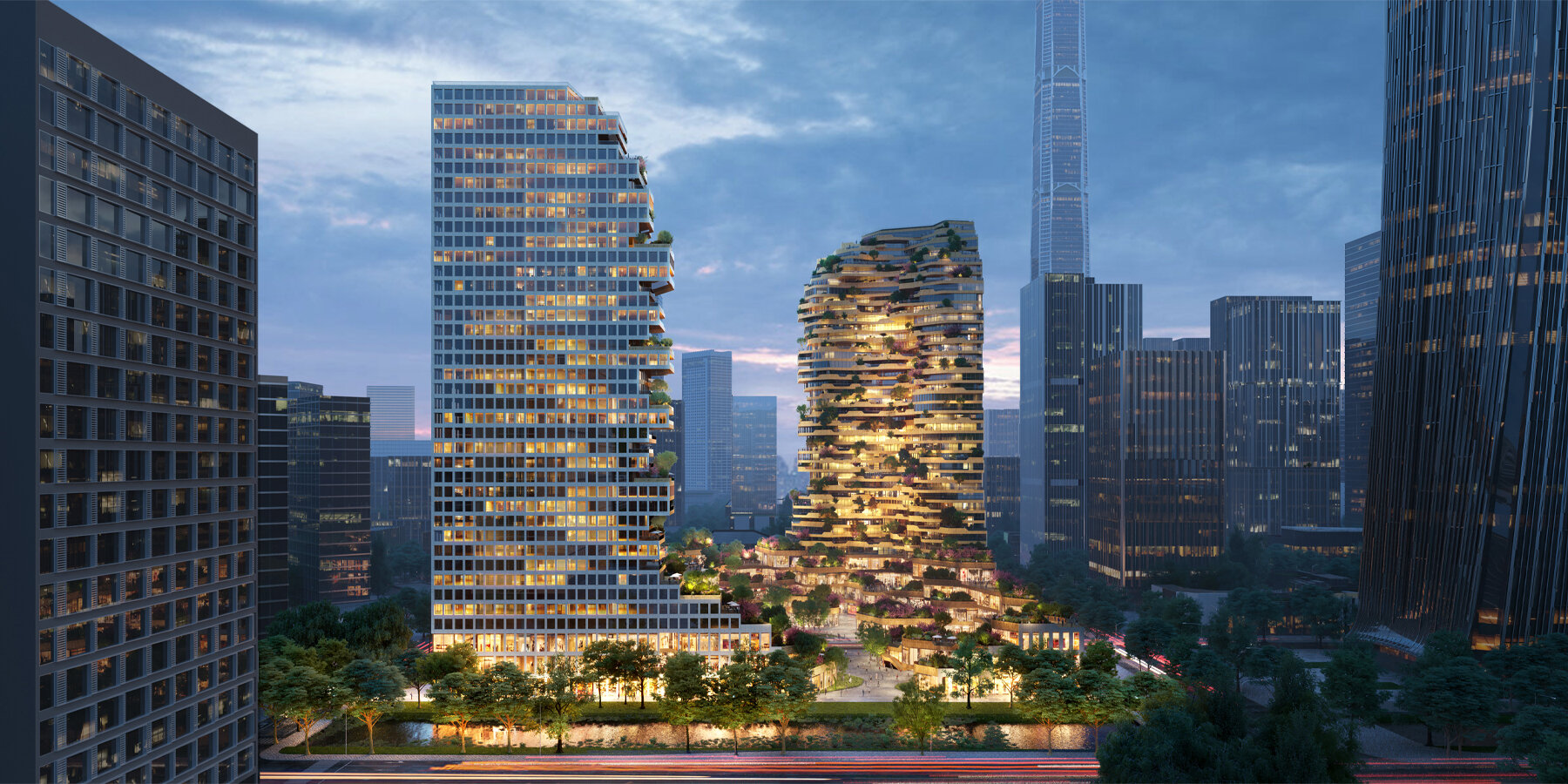 Oasis Towers — Mixed-Use in Jiangbei New Area, Nanjing