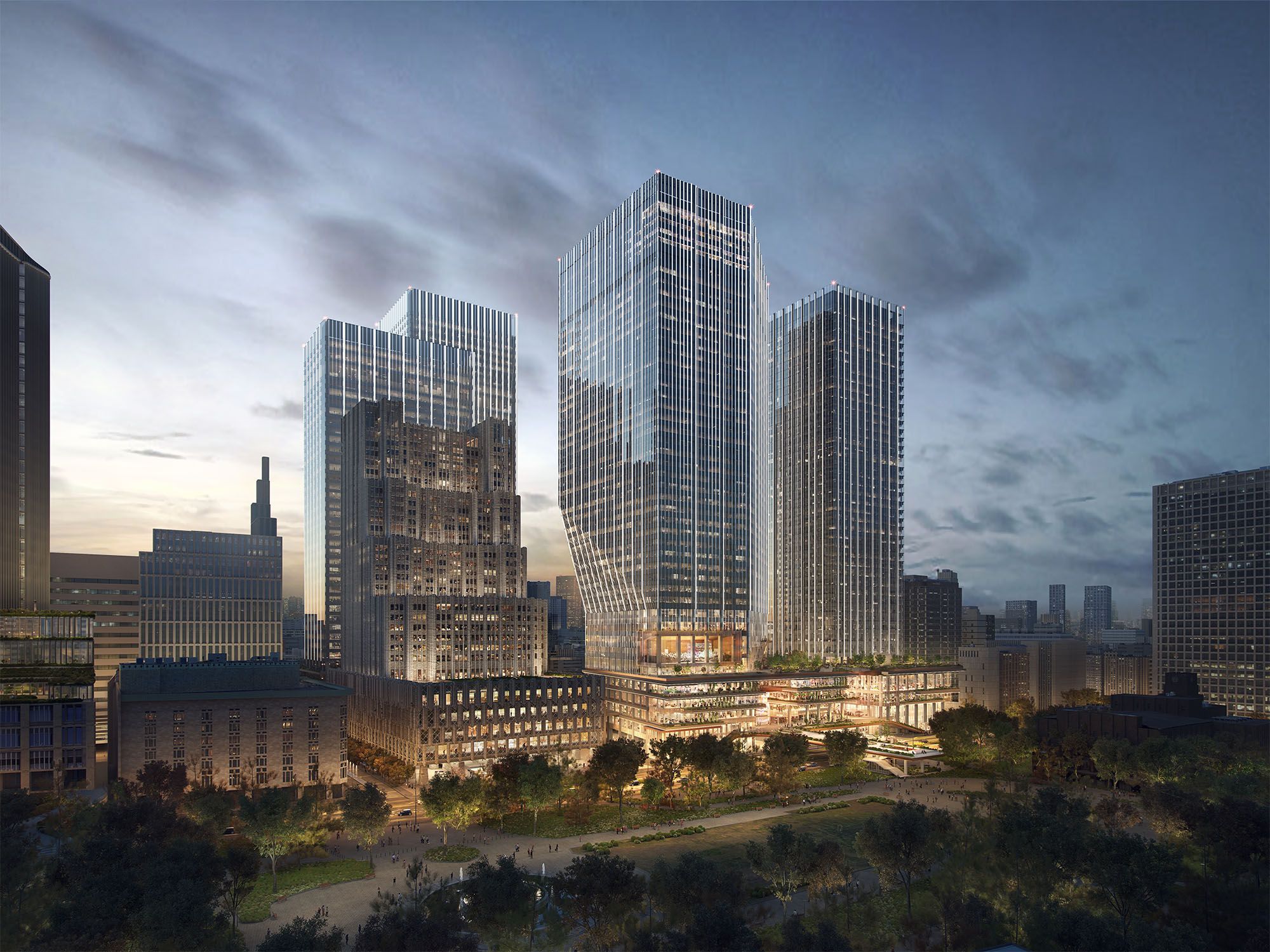 Tokyo Cross Park Vision — Mixed-Use in Uchisaiwaicho, Chiyoda-ku, Tokyo