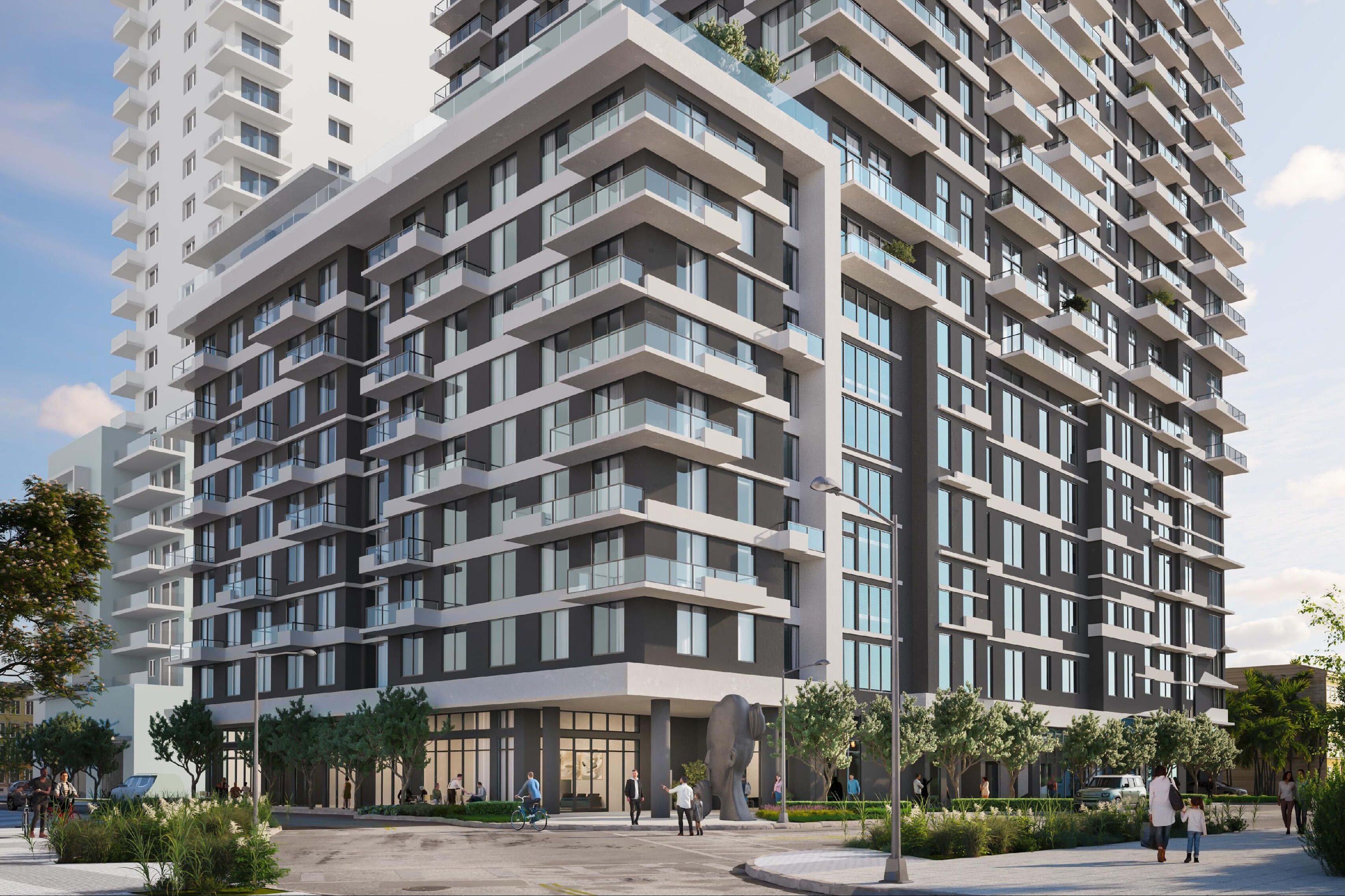 Luxury apartments and Tribute Portfolio hotel break ground beside Brightline West Palm Beach