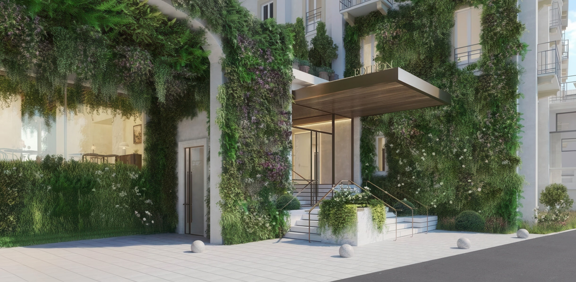 Rendering of The Lake Como Edition entrance 