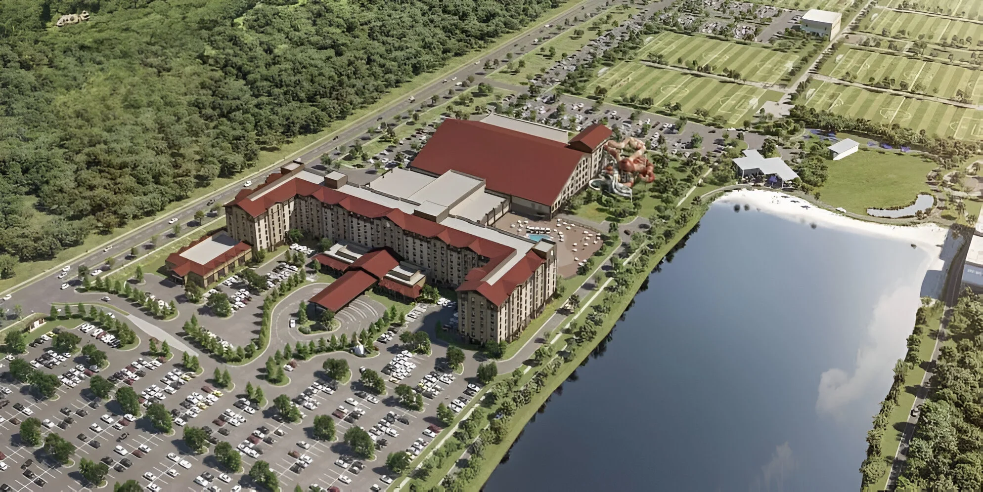 Great Wolf Lodge, 100,000 square-foot indoor water park is scheduled to open in Naples October 2024 