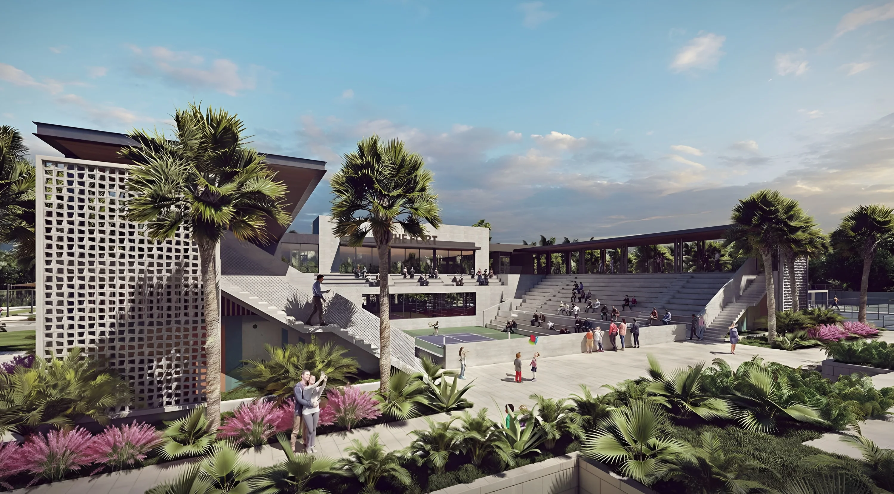 The Fort, the world’s first pickleball stadium is coming to Fort Lauderdale, offering 43 courts, live music, and a recovery center