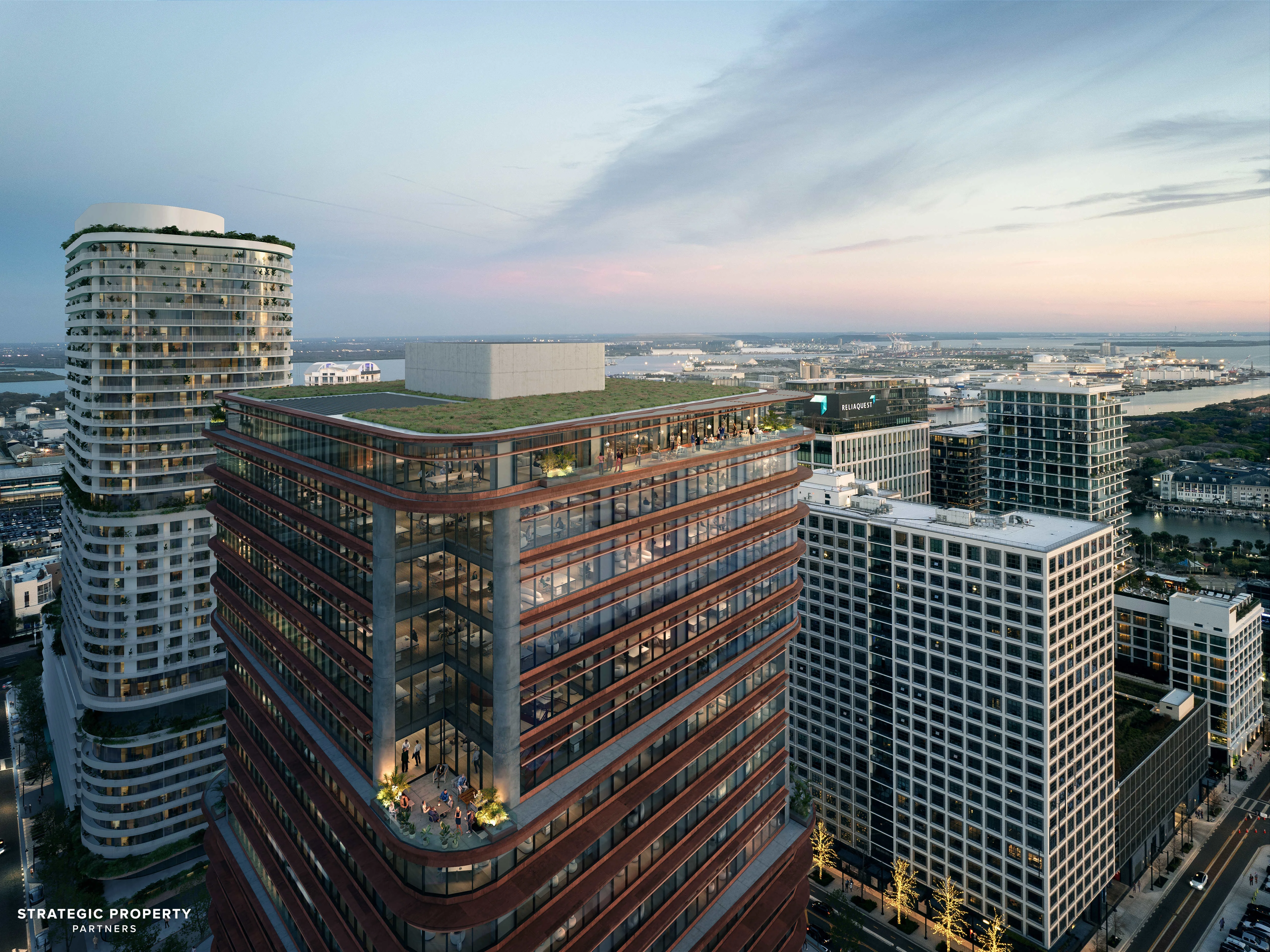 Mixed-use parking garage unveiled in Water Street Tampa