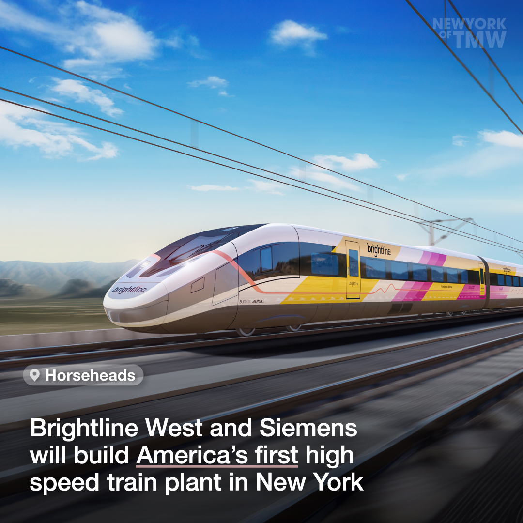 Brightline West and Siemens will build America’s first high-speed train plant in New York