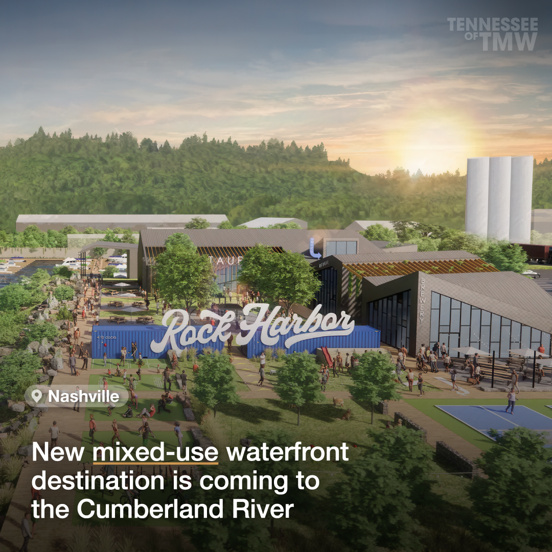 A new mixed-use waterfront destination, Rock Harbor Marina, is coming to the Cumberland River