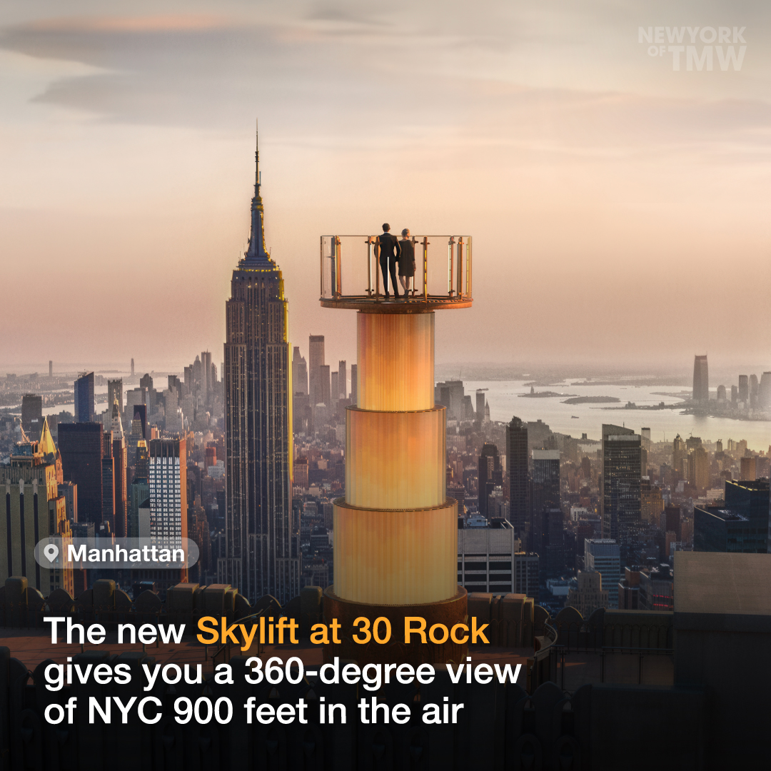 The new Skylift at 30 Rock gives you a 360-degree view of NYC 900 feet in the air