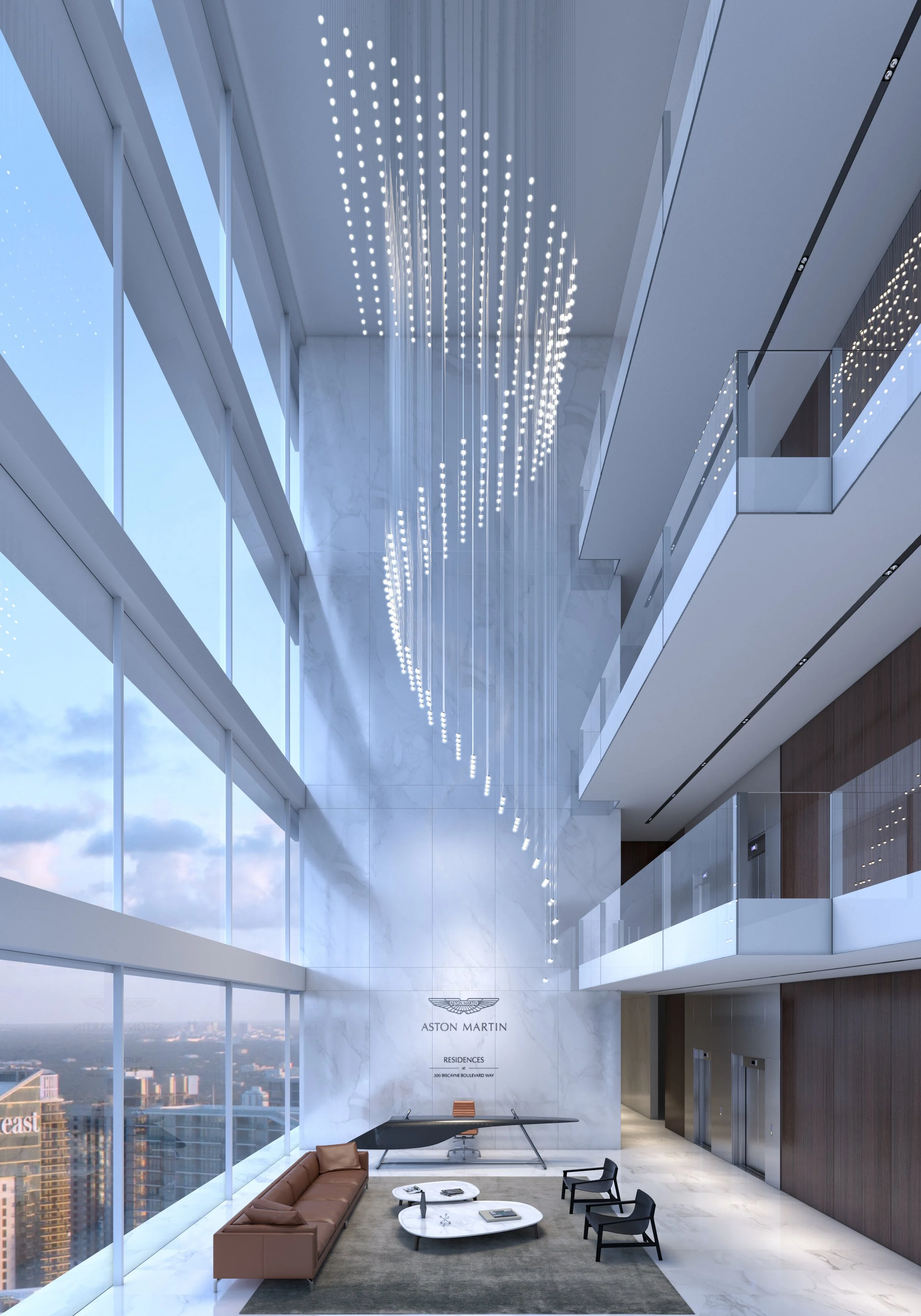 Aston Martin Residences, a 69-story waterfront tower standing 817 feet above the Miami River, sells its final sky penthouse, with the building nearing completion