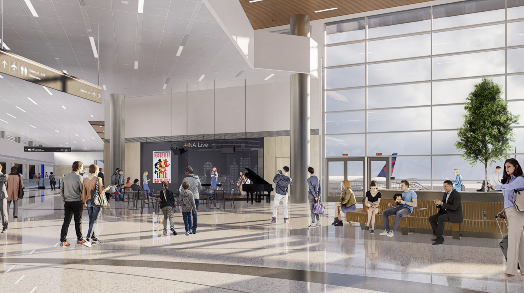 BNA’s Concourse A is tripling in size and will bring new amenities